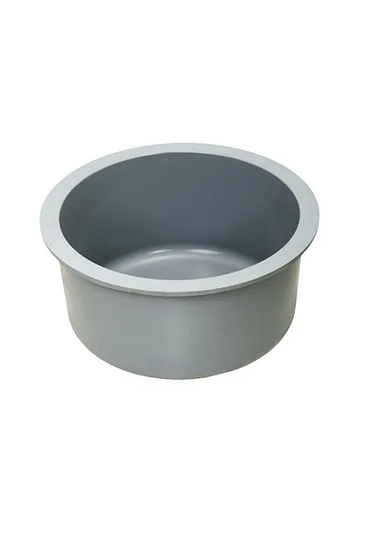 Circular epoxy resin sink, grey