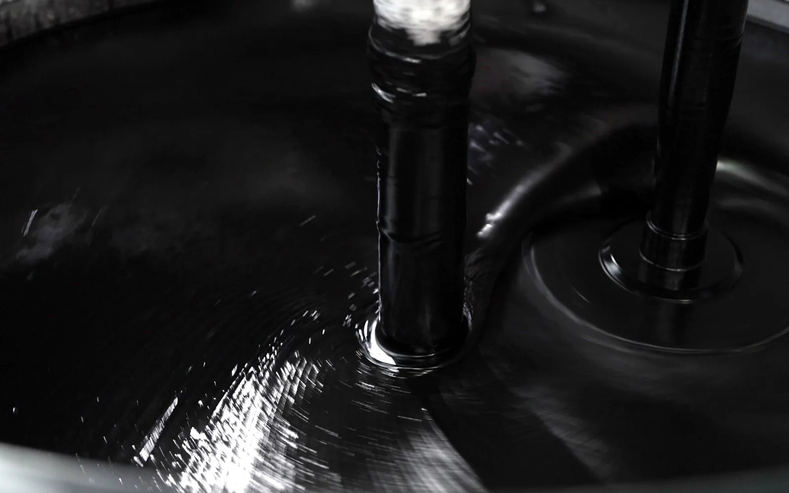 Black resin in the mixer